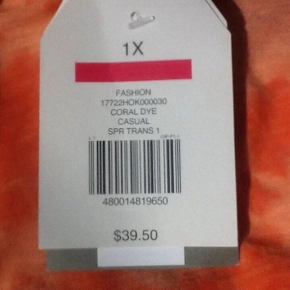 new Wonderly Plus Size Long Sleeve Scoop Neck Shark Bite T-Shirt Sz 1X C… - Picture 6 of 6